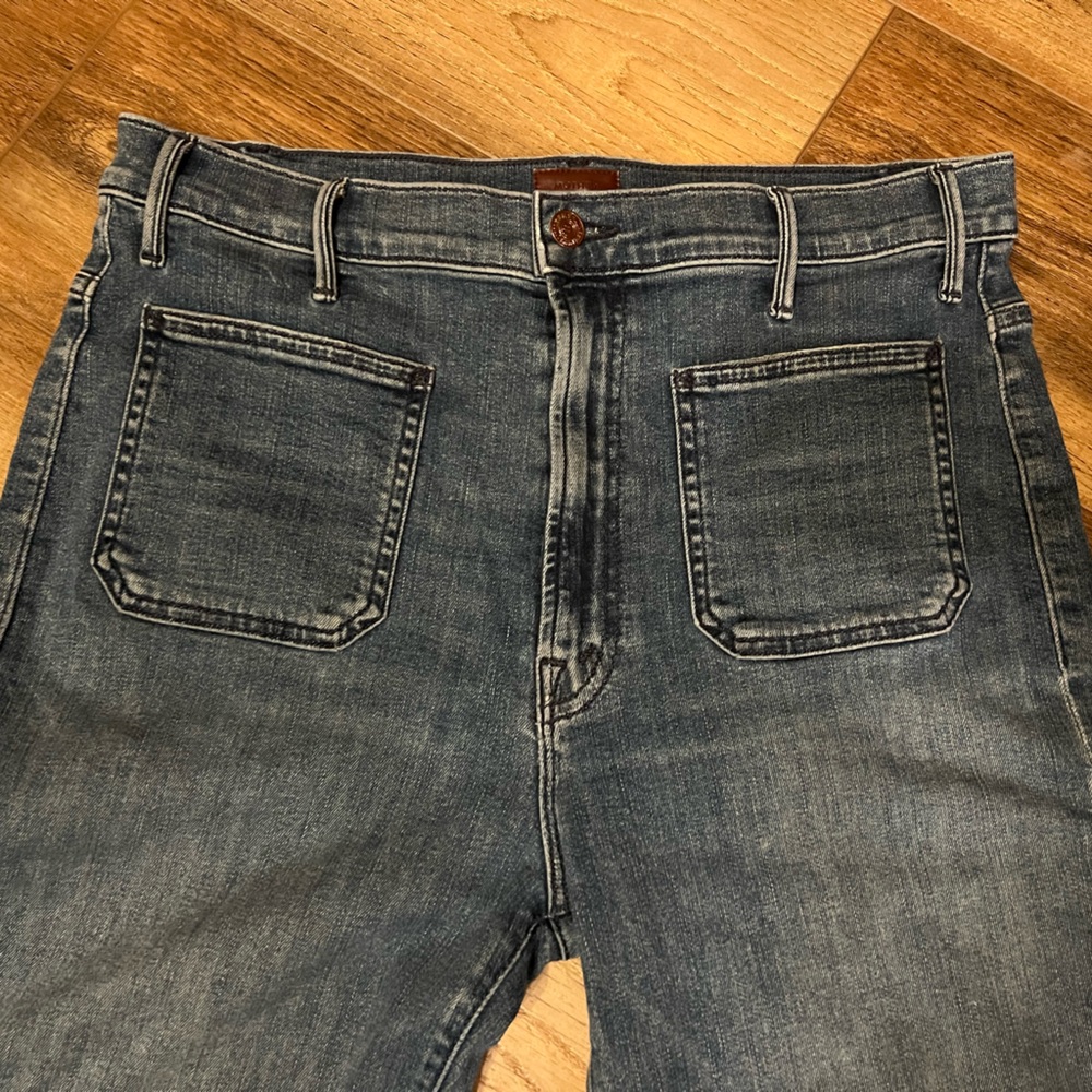 Mother Jeans-The Hustler Patch Pocket Ankle Fry